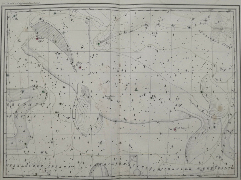 Celestial Sea, 1835 Celestial Map of Cetus (Whale), Heather Johnston, Alutiiq