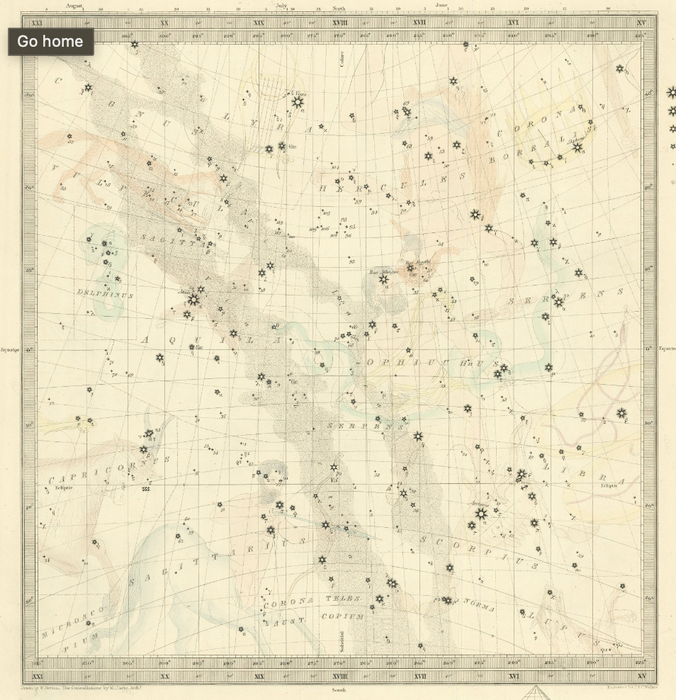 Diné Universe,1846 Celestial Map, by Shawn Kee, Navajo