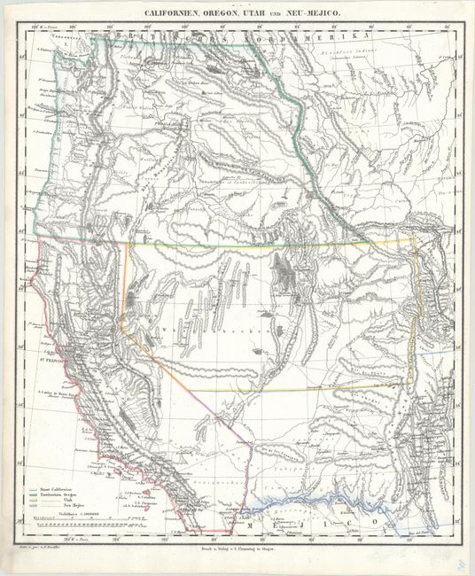 Indian Land, 1850 Western Territories Map, by Julia Arriola