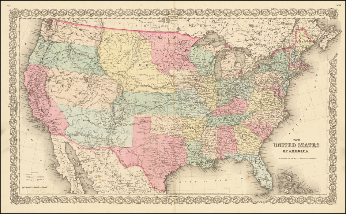 A Good Shot, 1855 United States Map, by Raymond Nordwall Pawnee