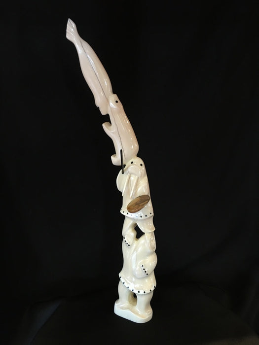 Carved Walrus Tusk, by Mark and John Tetpon