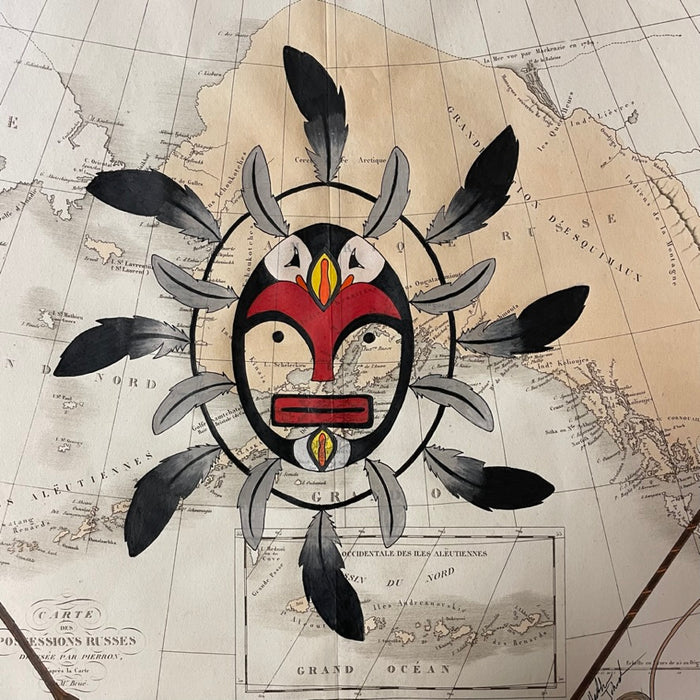 Duality, 1825 Alaska, Map, by Heather Johnston