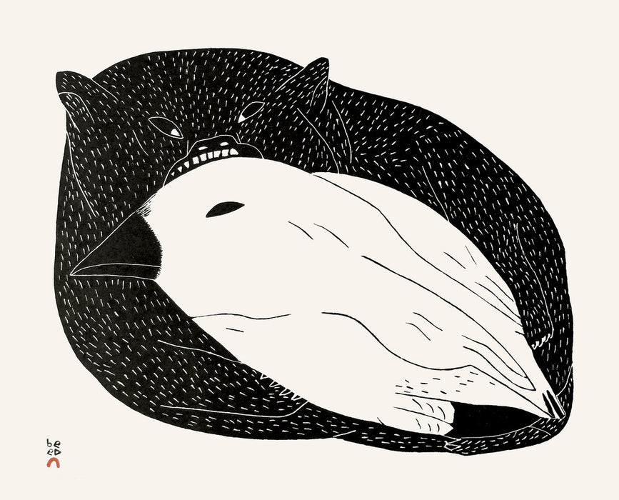 Cape Dorset 2020 Print, Nunavut Vampire, Malaija Pootoogook