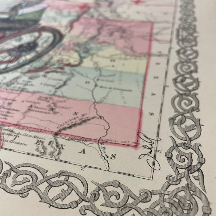 Tearing Up the Territories on a Modified Indian, 1856 Map, by Julia Arriola