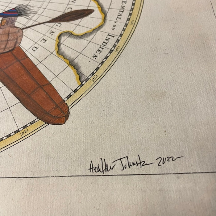 First to Arrive!, 1657 Polar Regions Map, by Heather Johnston