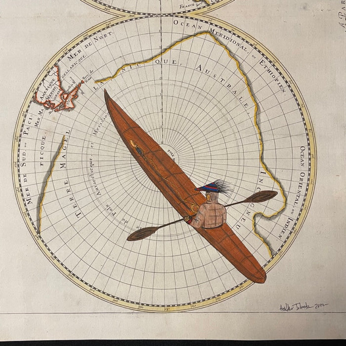 First to Arrive!, 1657 Polar Regions Map, by Heather Johnston