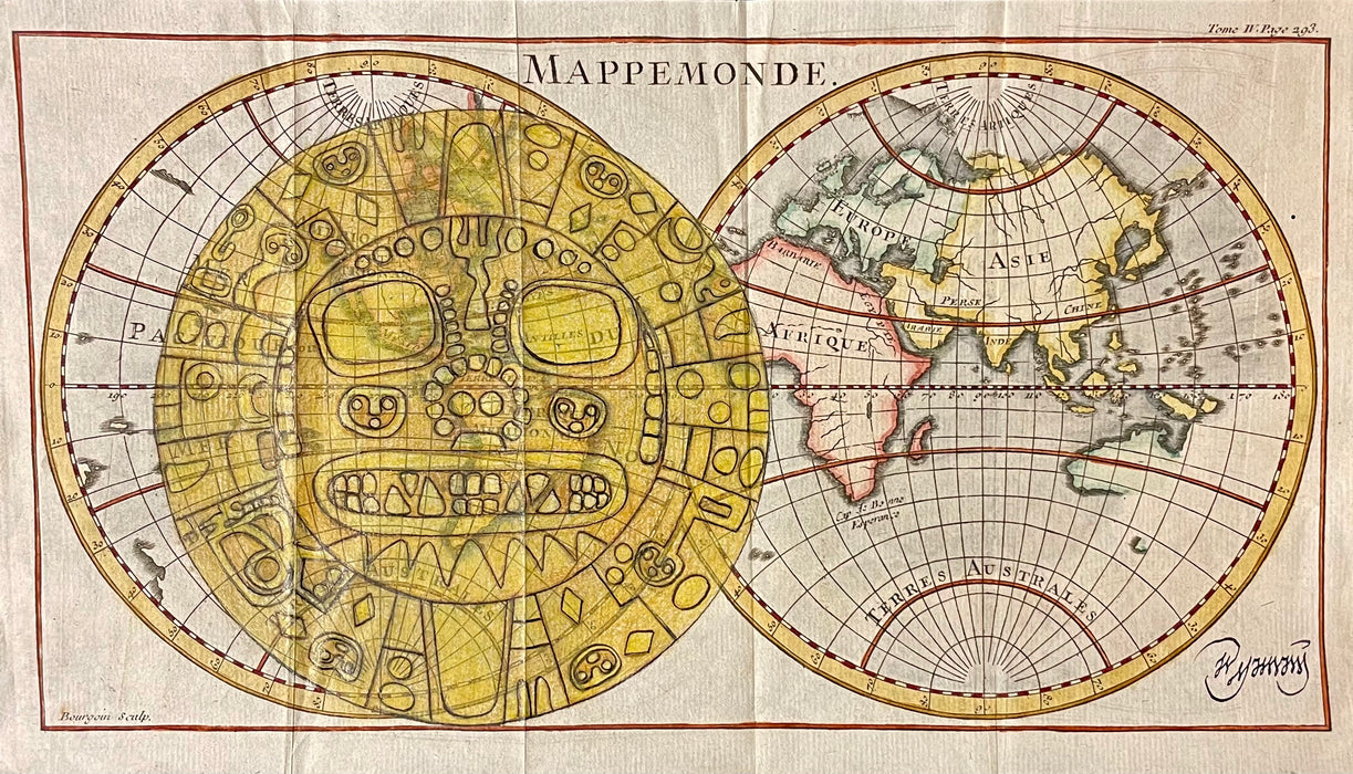 Wiska Ch'itana Mukmu Pacha (Navel of the World,) 1760 Map, by Willian Mamani Loayza