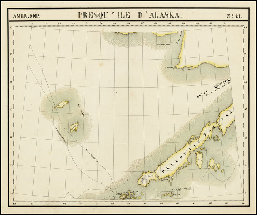 Inner Spirit, 1827 Map of SW Alaska, Heather Johnston, Alutiiq