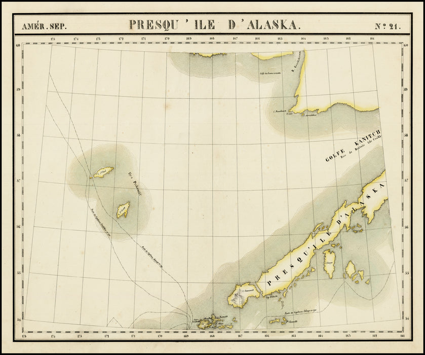 Inner Spirit, 1827 Map of SW Alaska, Heather Johnston, Alutiiq