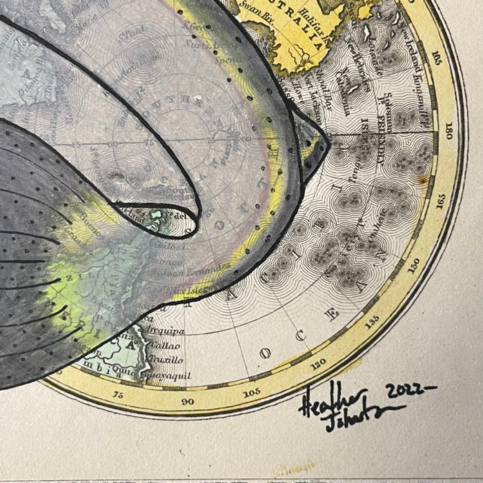 Iqallut (Many Salmon), 1850 World Map, by Heather Johnston