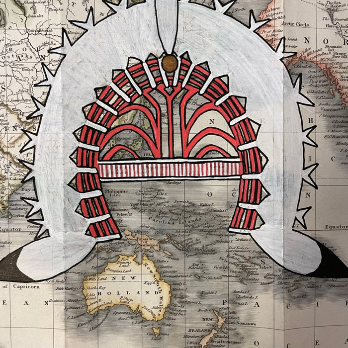 Dhari (Headdress), 1819 Map, Tommy Pau