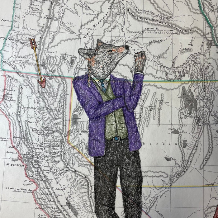 Indian Land, 1850 Western Territories Map, by Julia Arriola