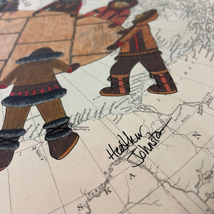 Blanket Toss,1886 Map, by Heather Johnston, Alutiiq