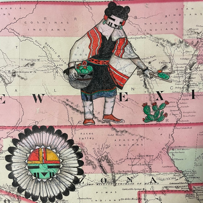 Kachinas' Territory, 1862 Map, by Wilmer Kaye