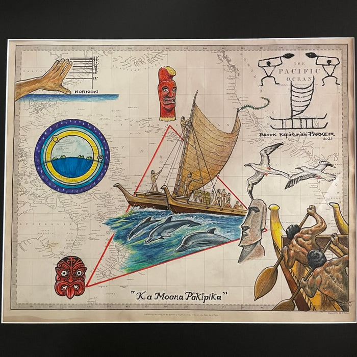 Ka Moana Pakipika, 1844 Map, by Brook Kapūkuniahi Parker
