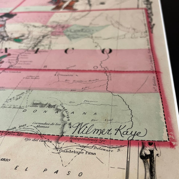 Kachinas' Territory, 1862 Map, by Wilmer Kaye