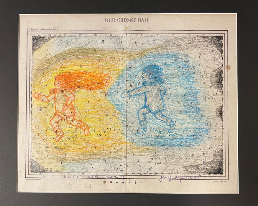 How the Sun and the Moon Came to Be, 1836 Celestial Map, by Jennifer Angaiak Wood