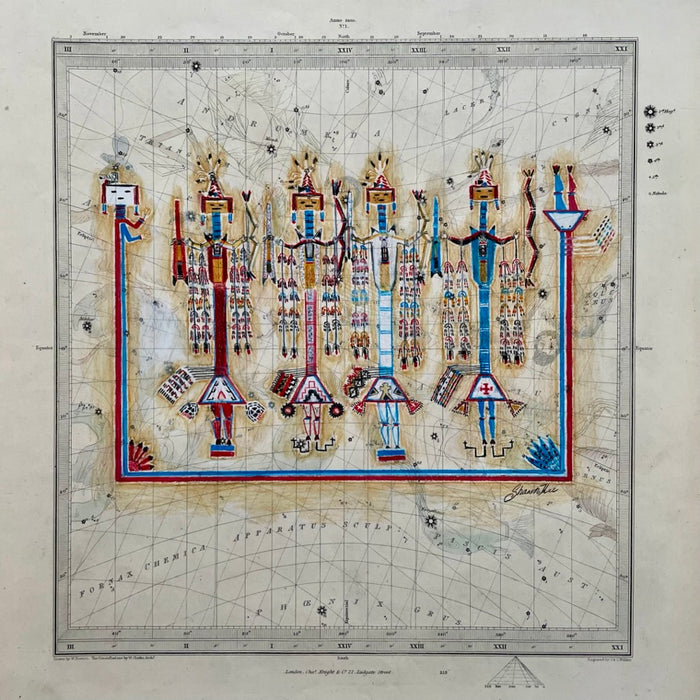 Diné Universe,1846 Celestial Map, by Shawn Kee, Navajo