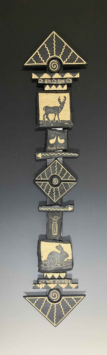 Cunning Intuition Totem Stick, by Carolyn Bernard Young, Choctaw