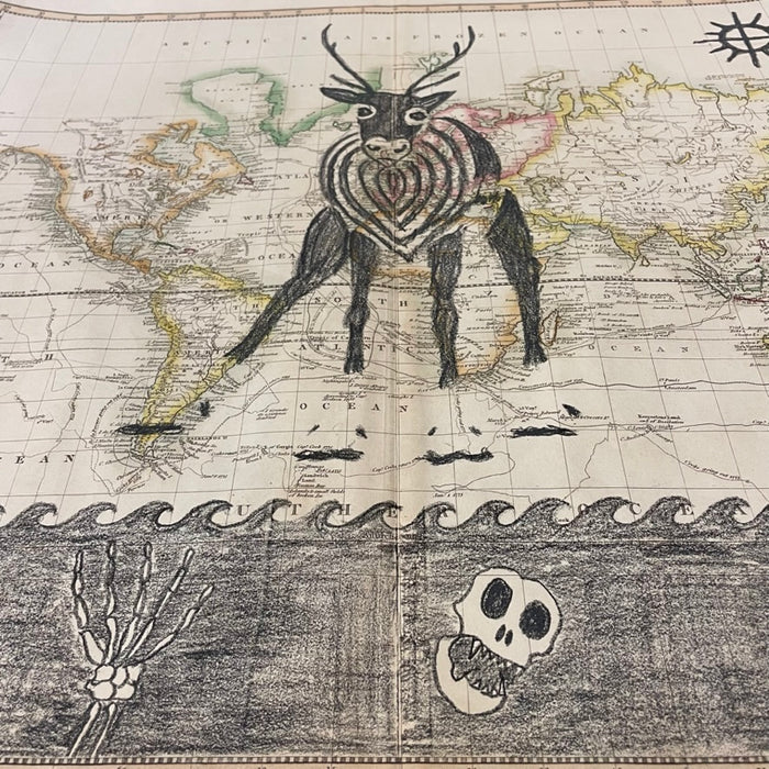Áldu (Female Reindeer), 1817 Map, Elina Nygard