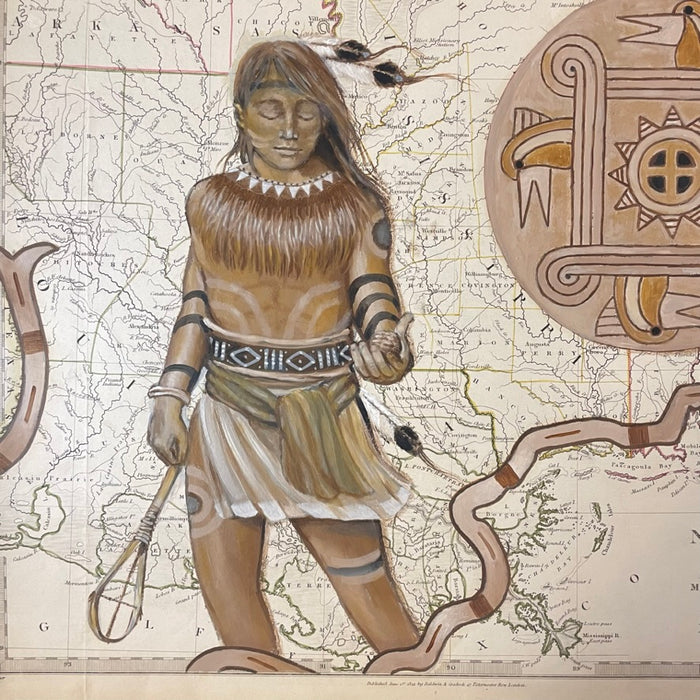 Choctaw Super Hero, 1833 Map, by Karen Clarkson