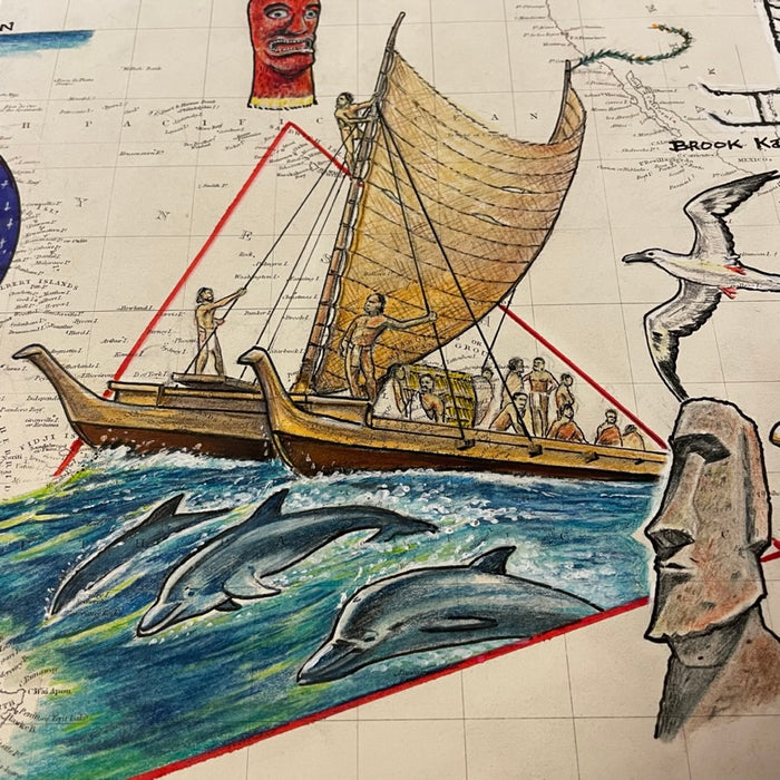 Ka Moana Pakipika, 1844 Map, by Brook Kapūkuniahi Parker