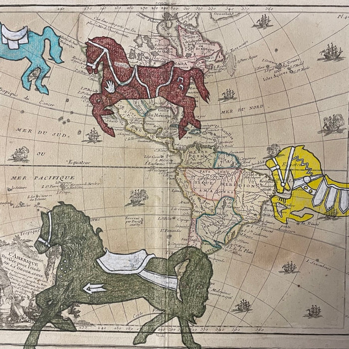 Pony Ballet in Silhouette, 1764 Map, by Julia Arriola