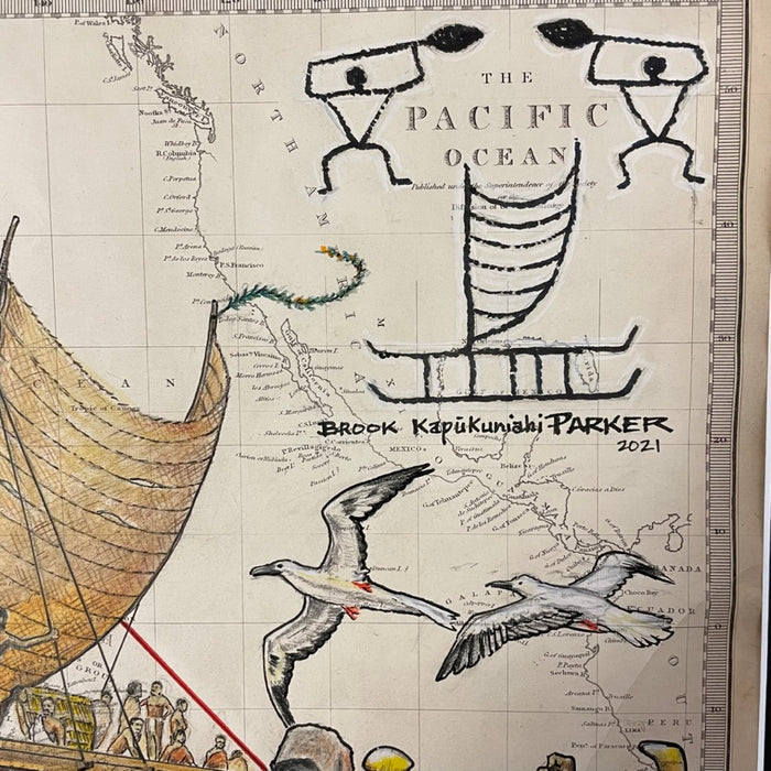 Ka Moana Pakipika, 1844 Map, by Brook Kapūkuniahi Parker