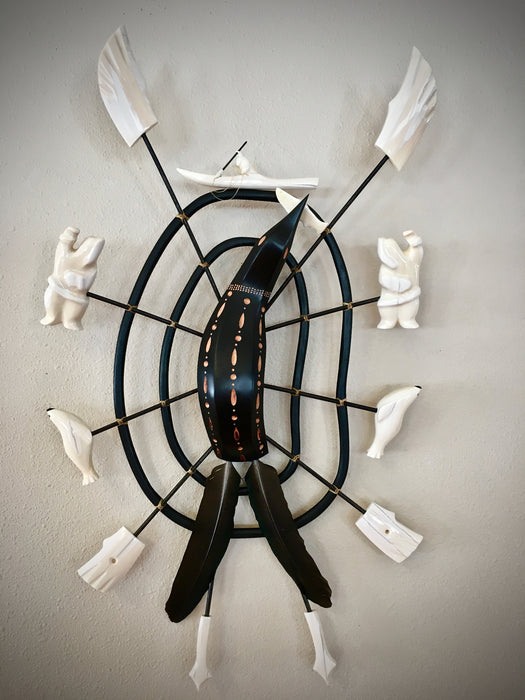 Flying Loon Hoop Mask, by Mark Tetpon, Inupiat