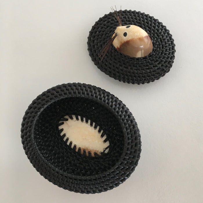 Baleen Basket with Seal, by Don Johnston