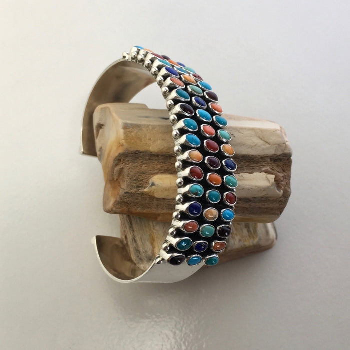 Three Rows Cuff Bracelet, by Dee Nez