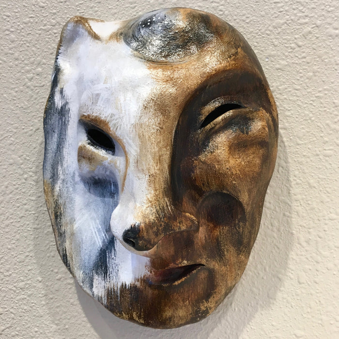 Fox Transformation Ceramic Mask, by Terresa White