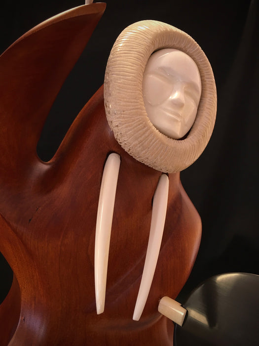 Transforming Walrus Drummer, by Mark Tetpon, Inupiat, Alaska, 2019