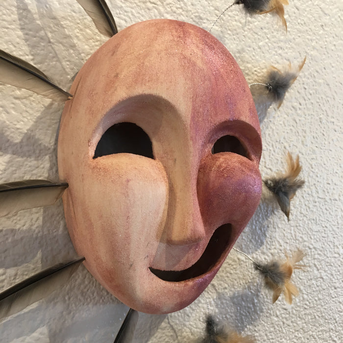 "Holding it In" Yup'ik Mask, by Jennifer Angaiak-Wood