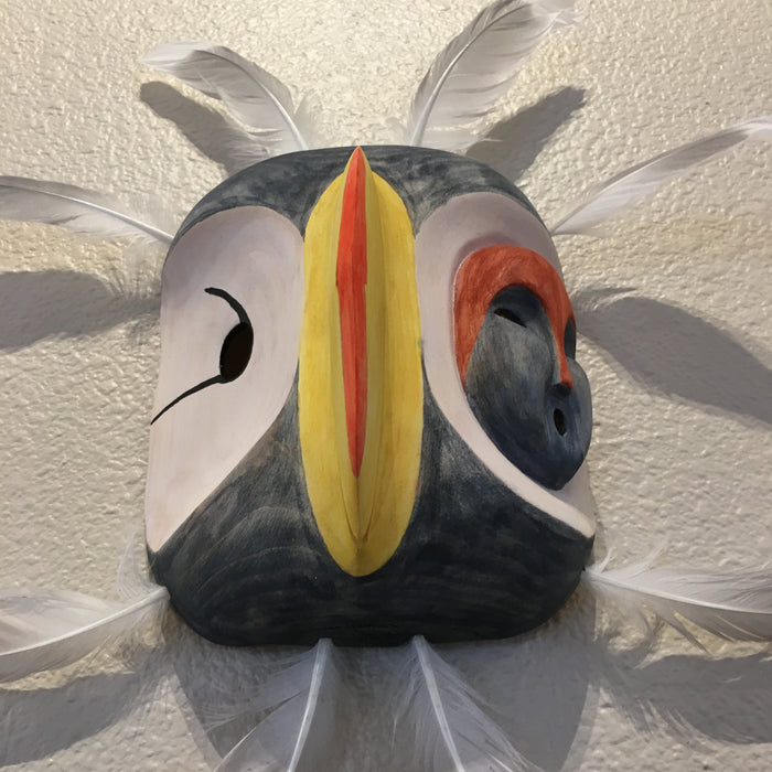 Horned Puffin Spirit Mask, by Jennifer Angaiak-Wood