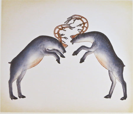 Rutting Caribou Cape Dorset Print