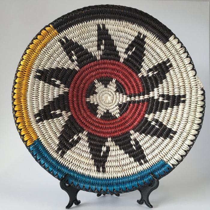 Four Directions Horses Navajo Basket, by Peggy Black