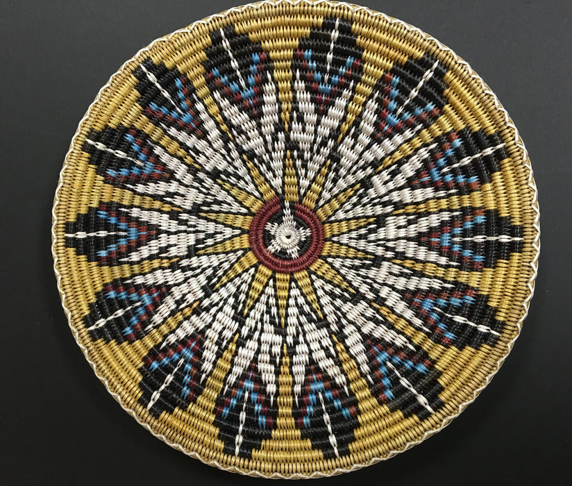 Navajo Basket, Feathers, by Elsie Holiday