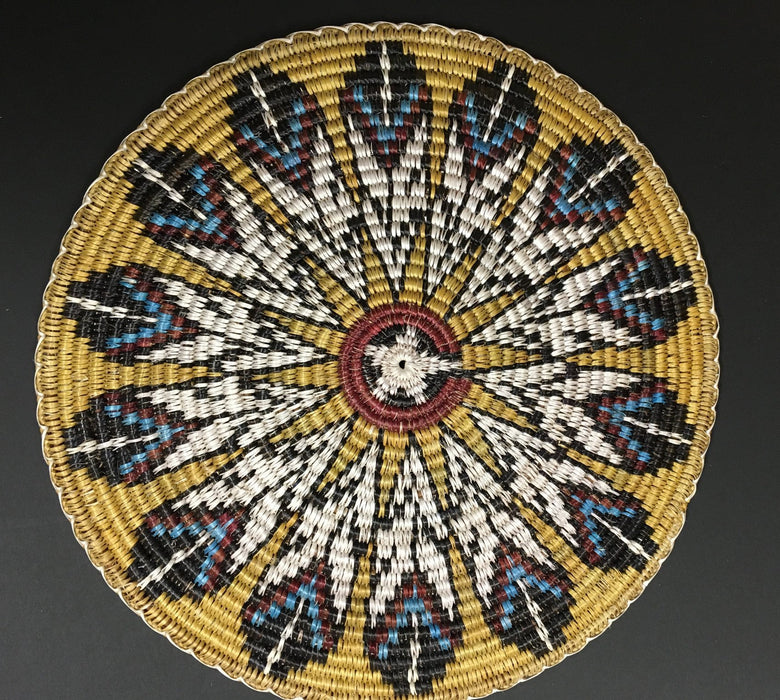 Navajo Basket, Feathers, by Elsie Holiday