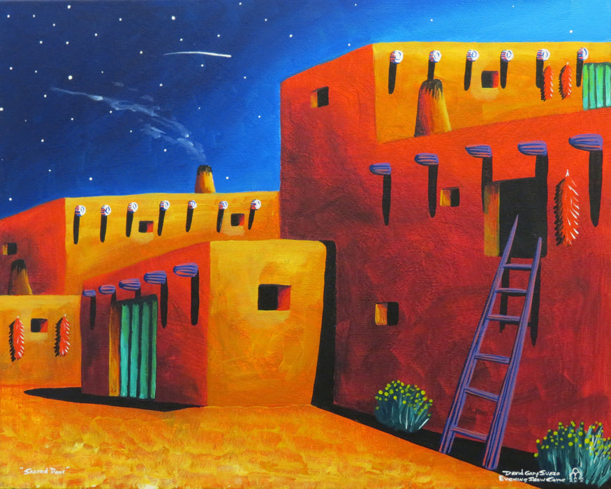 Taos Pueblo Painter, David Gary Suazo at Raven Makes Gallery