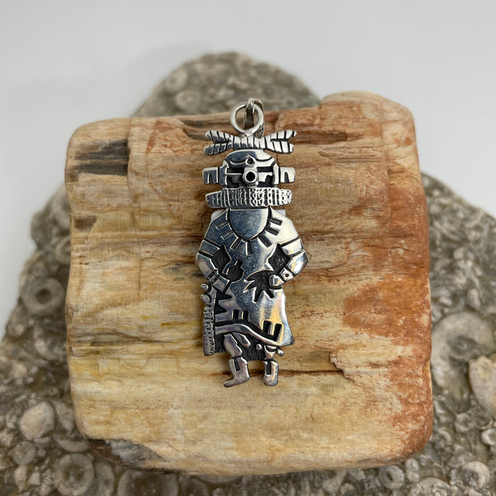 Hopi Silver Pendant, by Marcus Lomayestewa