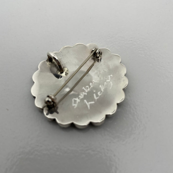Zuni Sun Face Pin/Pendant, by Amber Leekya