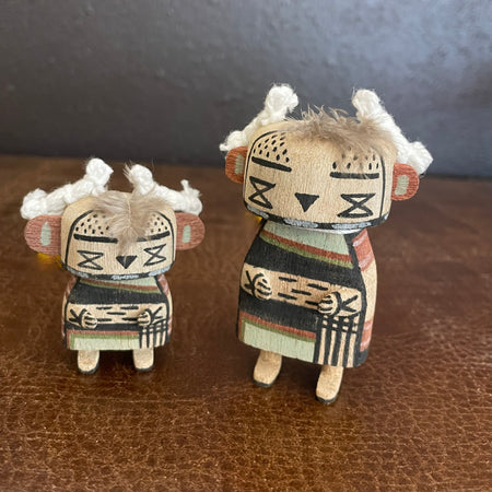 Mini Kachinas, by Kevin Quanimptewa at Raven Makes Gallery