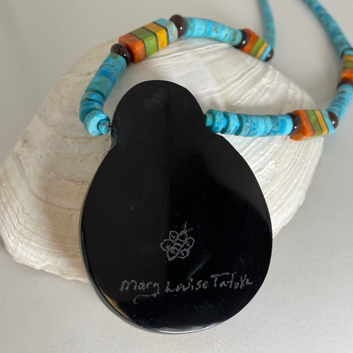 'Water World' Spiral Shell Inlay Necklace, by Mary L. Tafoya
