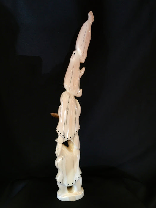 Carved Walrus Tusk, by Mark and John Tetpon