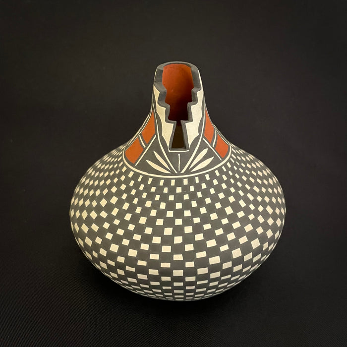 Acoma Fine Line Kiva Step Pottery, by Sandra Victorino