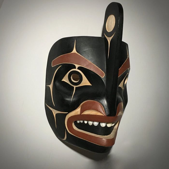 Orca Mask, by David Boxley, at Raven Makes Native American Art Gallery in Sisters, Oregon