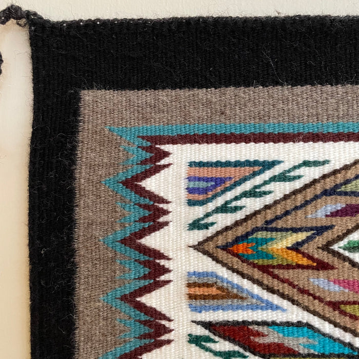Teec Nos Pos Navajo Rug with Many Colors, by Bessie Littleben