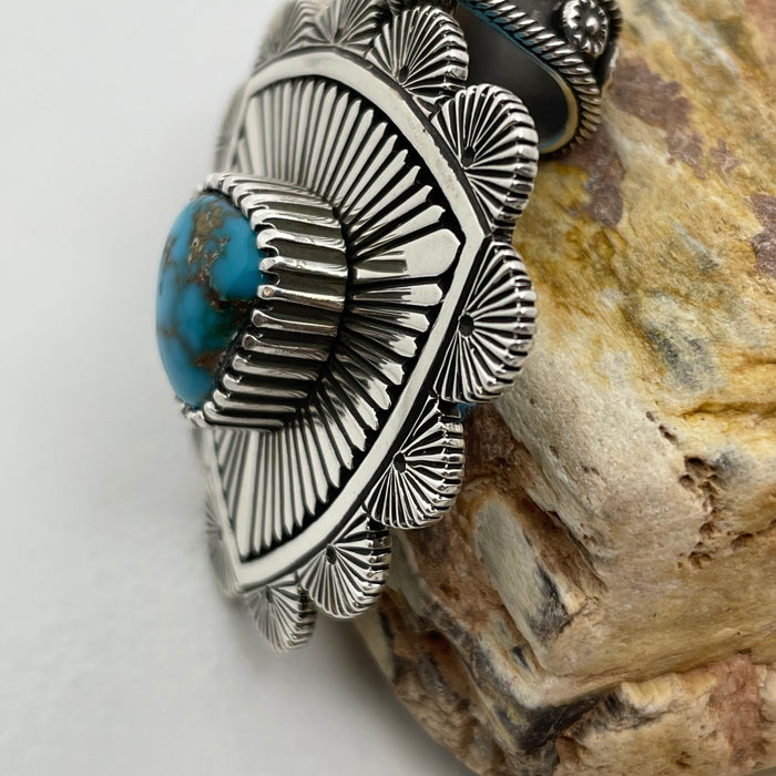 Turquoise and Silver Pendant, by Ivan Howard