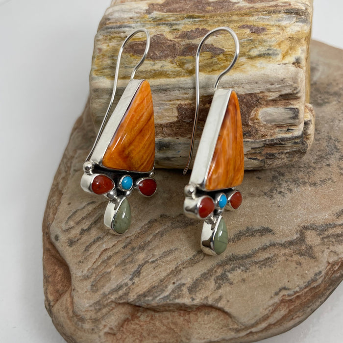 Triangle Drop Earrings, by Dee Nez